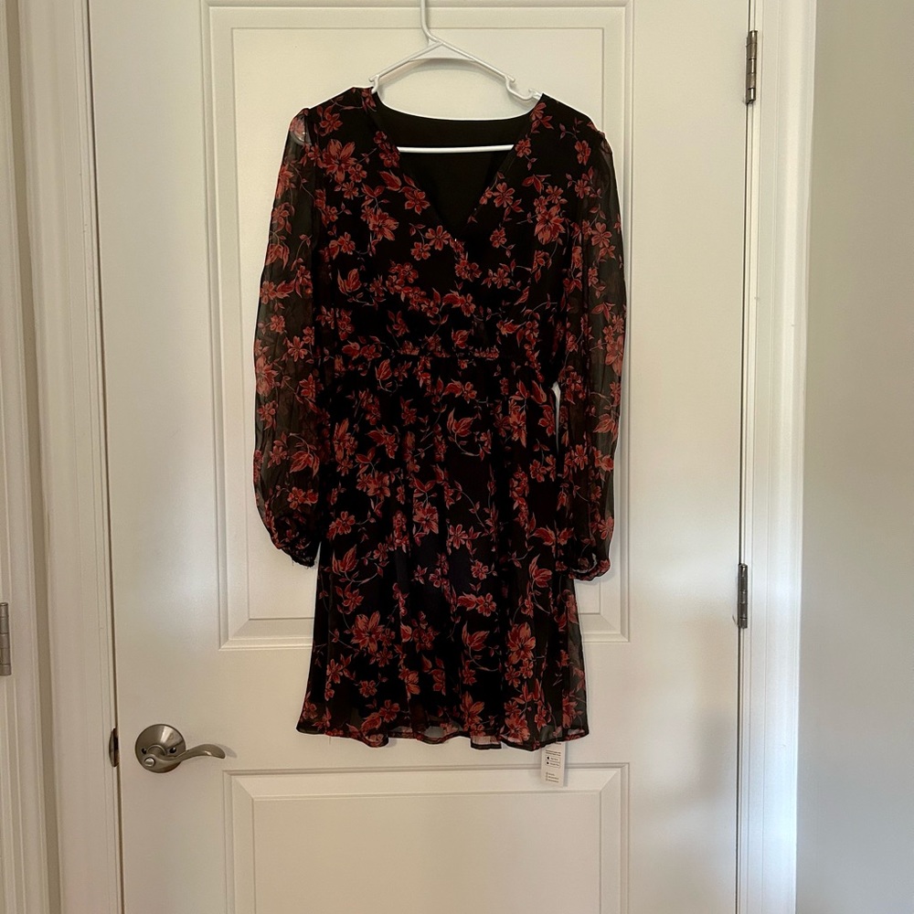 Knee length V-neck dress
